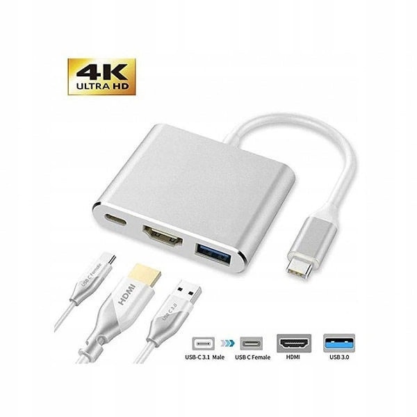 HDMI TYPE-C Adapter + TYPE-C + DEX USB Splitter, JL693