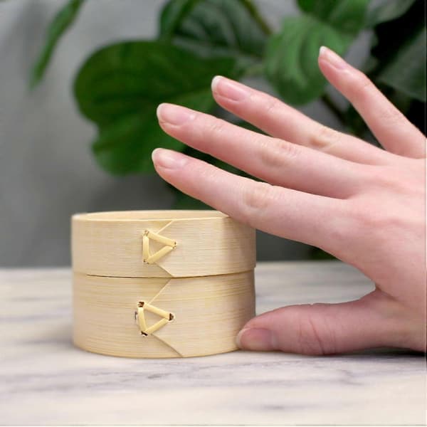 10 Stykker Mini Bambus Dim Sum Dumpling Steamer Kurv til Dessert Festgaver 3 Tommer