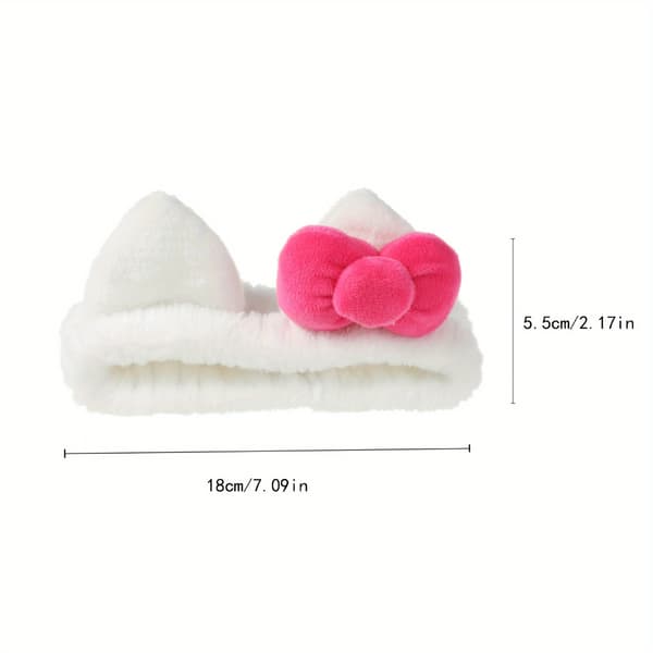 Hodebånd for kvinner med rosa sløyfe - mykt, absorberende Headband