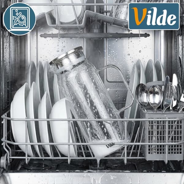 Glass Pitcher with Sieve Lid, 1.5 L Borosilicate 613