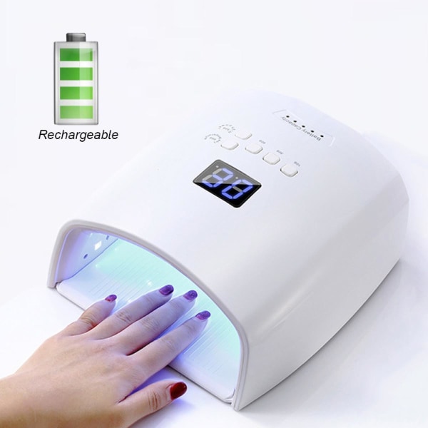 Uppladdningsbar nageltork med inbyggt batteri UV-ljus 48W sladdlös gel Polen trimmad manikyr nageltork S10 LED-ljus |