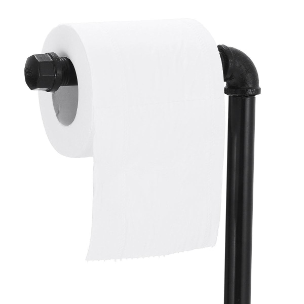 Stora vertikala järn Toalettpappershållare Mjukpappershållare Toalettförvaringsbehållare Badkarstillbehör Organizer | Pappershållare (svart)