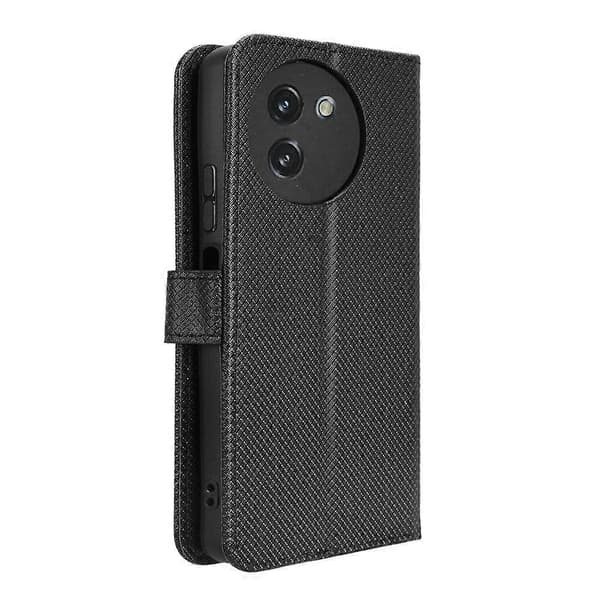 Mobilskal i läder med diamantstruktur Black For Doogee Note 59 / Note 59 Pro