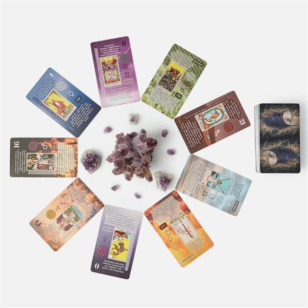 {YM}Tarot Compatible with Beginners, Tarot Cards with Meanings, Keyword Tarot Deck, Learn Tarot, Planet