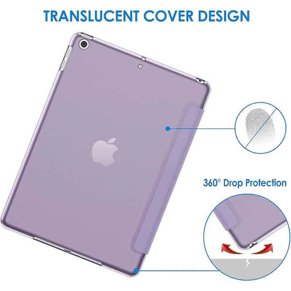 Fodral för iPad (9,7-tum, 2018/2017 modell, 6:e/5:e generationen), Smart Cover Auto Wake/Sleep Light Purple