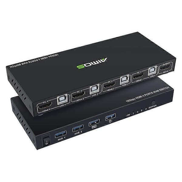 AIMOS AM-KVM401 HDMI 4 Ind 1 Ud KVM Switch AM-KVM401 MultiColor AM KVM401