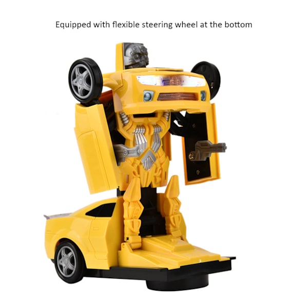 Elektronisk Deformationsbil Robot Leksak Present med Ljus och Musik för Barn