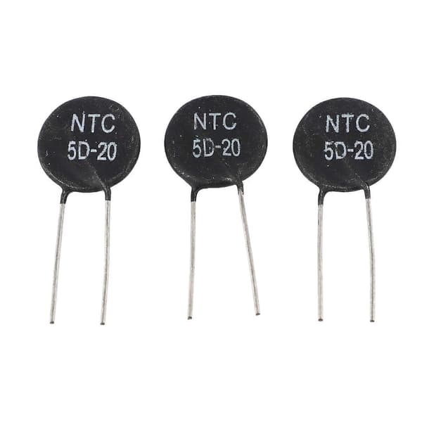 Registrering af Inrush Current Limiter Thermistor 5D-20 5 Ohm black