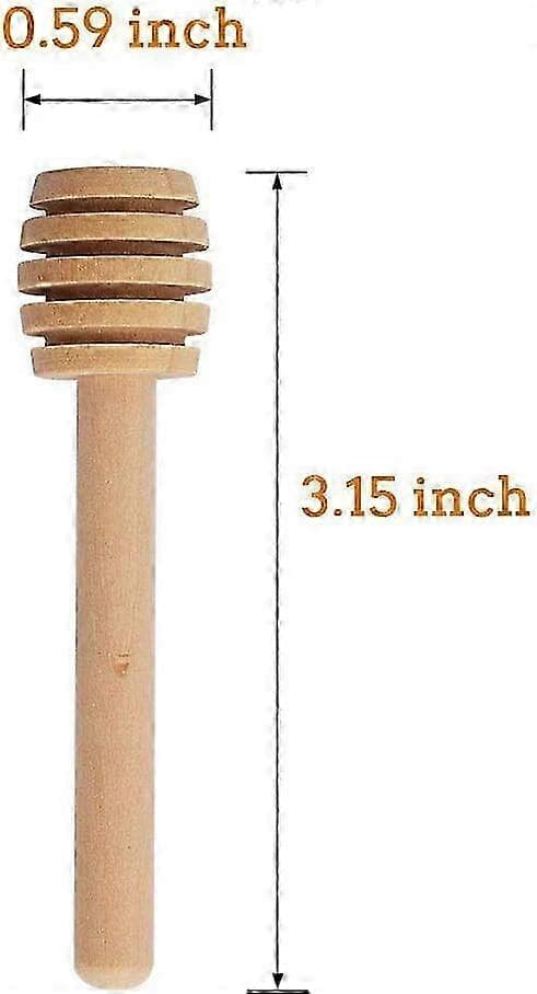 100-pack 8 cm Mini Honungsskedar Trä Honungsstav Omrörningsstav Binstav