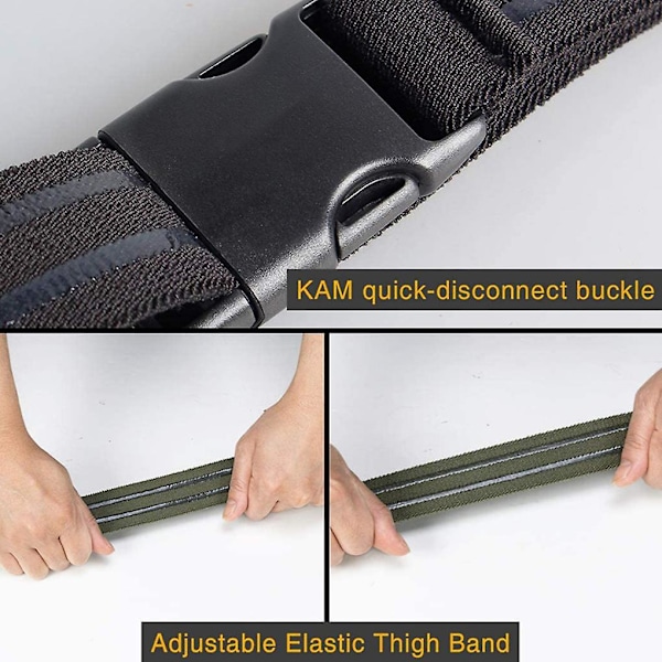 Elastiske benbånd, sklisikre stropper, universelle utendørs benstropper, elastiske bånd