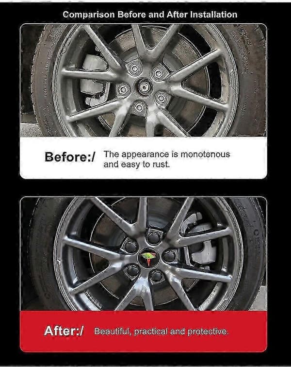Tesla Model 3 Y S X Hjulkapselkit Centerkapsel Nav Mutter Skydd Svart Röd Vit Grå Med 4 Centerkapslar 20 Mutter Skydd 2025 Grey Silver Bright