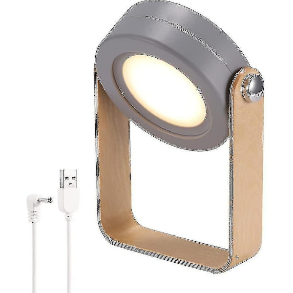 Udtrækkelig LED Touch Lampe Foldbar Teleskopisk Natlampe Lanterne Bordlampe Grey