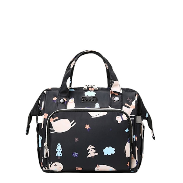 Skötväskor Mammaväska Multifunktionell Mode Ryggsäck Portabel Lättvikt Crossbody Black