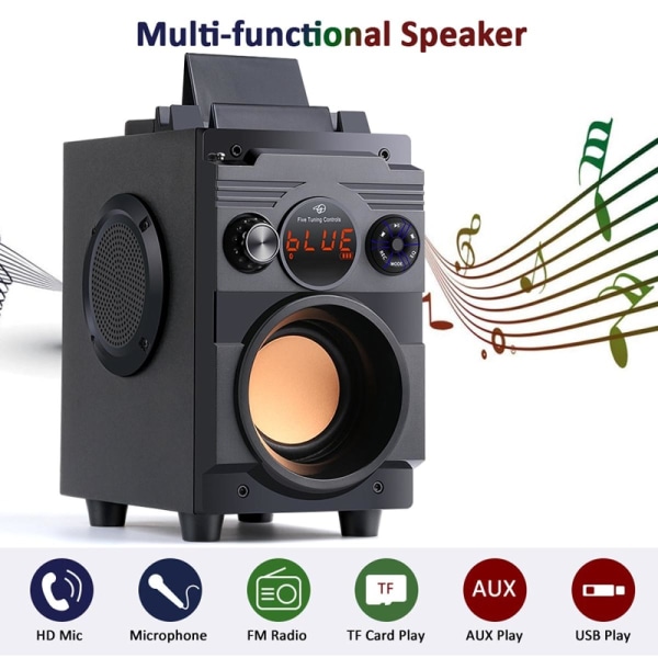 Trådlös Bluetooth högtalare Stereo 3D Surround Bil Hemsida Utomhus Subwoofer Mini Musikhögtalare DE SOM Bluetooth |