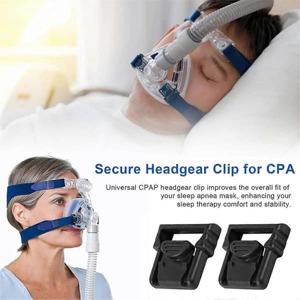 Hodeplaggklemmer for nasal CPAP-maske 2-pakning