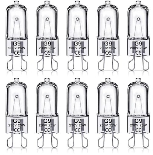 G9 Halogenlampor 25W, 230V, 10-pack 25W