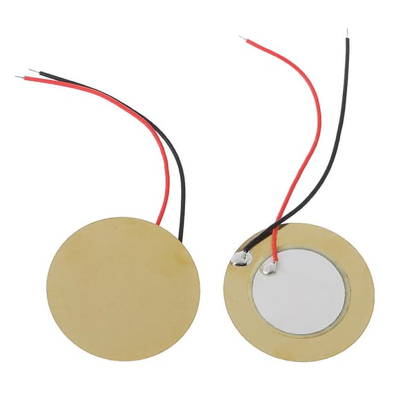 10 stk. 35 mm Piezo-elementer buzzer Lydgiver Sensor Trigger Tromme Disk+ kobbertråd