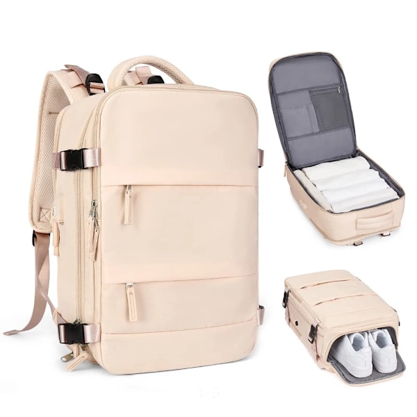 Reppu matkustamoon 40x20x25 Ryanairille, matkalaukku matkustamoon EasyJetille, käsimatkatavara lentokoneeseen, vaellusreppu ZP--vihreä