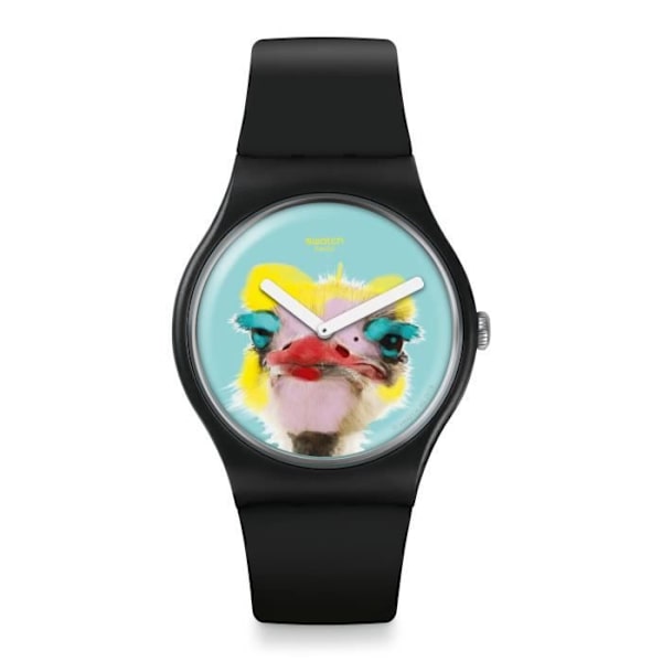 Kello - Swatch - SUOB159 - 41mm - Musta silikoni - Vedenpitävyys 30 Atm Mörkblå