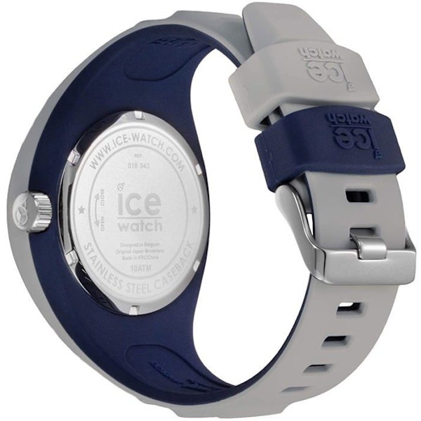 Kello - ICE WATCH - P. Leclercq Grey Blue Medium - Silikoni/Muovi - Vedenpitävyys 10 Atm - Urheilullinen Kvartsrörelse