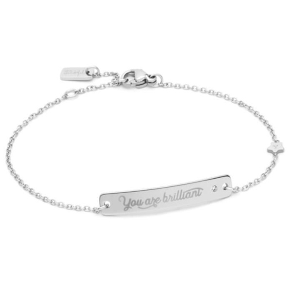 Armbånd - MR WONDERFUL - JOYAS WONDERFUL WORDS WJ30008 - Sølv - Rustfrit stål - Karabinhage Silver