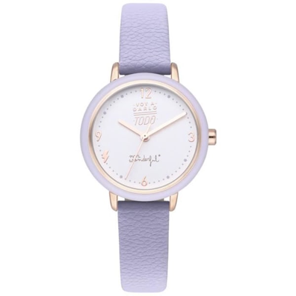 Damklocka - MR WONDERFUL - WONDERFUL TIME WR25300 - Läder - Kvarts - Analog Rosa, lila, vit
