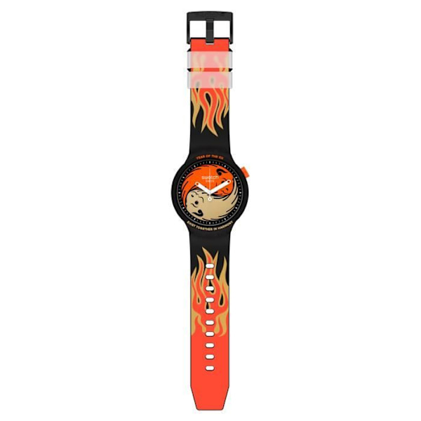 Swatch klocka OX ROCKS 2021! Original Big Bold 47mm SO27Z109 Svart, Röd, Guld
