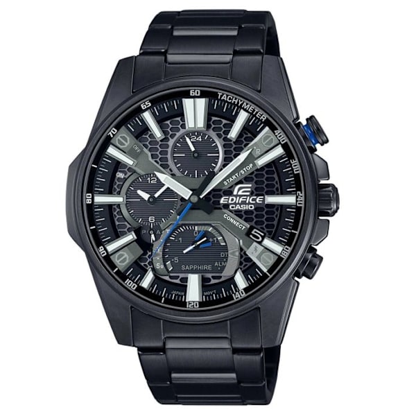 Ur - Casio - EQB-1200DC-1AER - Kvarts - Kronograf - Rustfrit stål Sort Svart