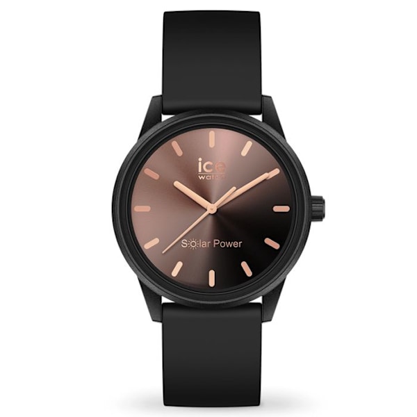 Ice-Watch - ICE solenergi Sunset black - Sort dameur med silikonerem - 018477 (lille)