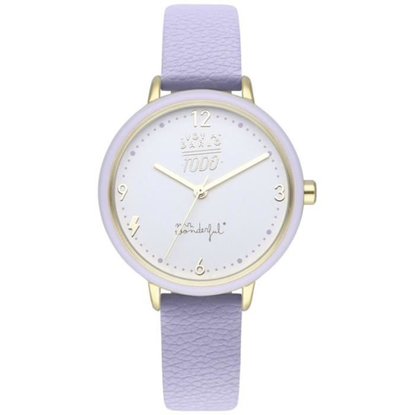 Kello - MR WONDERFUL - WONDERFUL TIME WR20300 - Kvarts - Nahka - Analoginen Gul, lila, vit