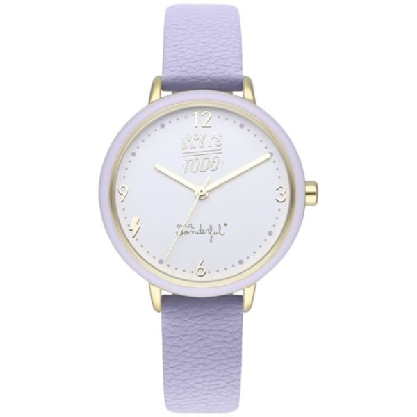 Ur - MR WONDERFUL - FANTASTISK TID WR20300 - Kvarts - Læder - Analogisk Gul, lila, vit