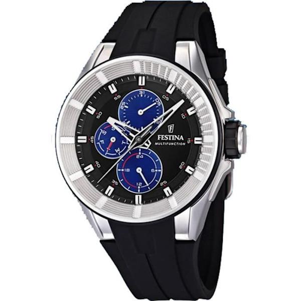 Ur - Festina - F20342-2 - Sport - Quartz - Analog - Sort, Sølv Svart silver
