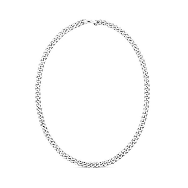 Stål kæde - GUESS - JUNM01347JWSTT-U - Sølv - Rhodium finish - Karabin type Pengar