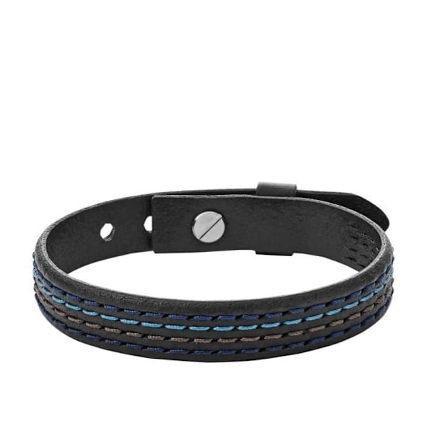 Armbånd - FOSSIL - 113083 - Sort Læder - Mand - Voksen Svart