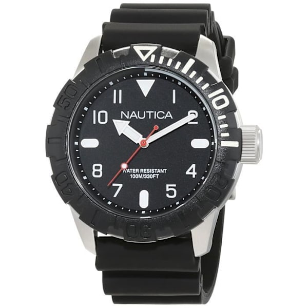 Ur - Nautica - Nad09519g - Analog - Kvarts - Sort Silikone 10 Atm