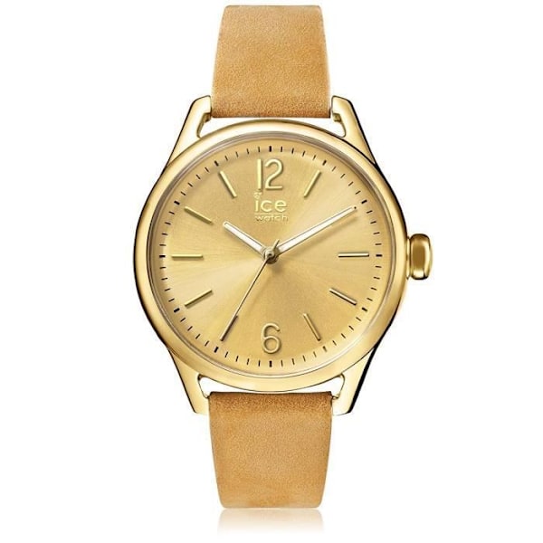 Klocka - Ice-Watch - ICE time Beige Gold - Läder - Analog - Chic Beige, guld