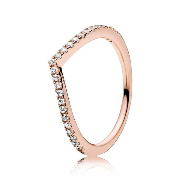 Pandora Sparkling Wish Ring - Pandora PINK LYSERØD 52