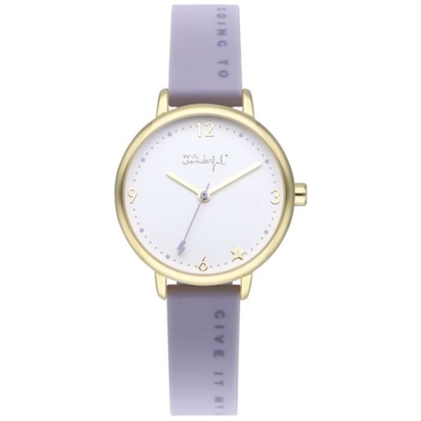Dameur til kvinder - MR WONDERFUL - WR45301 - Quartz - Analog - Rund Gul, lila, vit