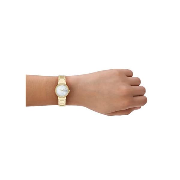 Ur - SKAGEN - Freja Lille - Kvarts - Perlemor - Armbånd i rustfrit stål 26 mm Grå