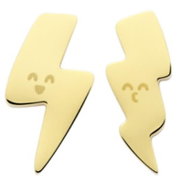 Øreringe - MR WONDERFUL - JOYAS POWER WJ10105 - Guld - Rustfrit stål - Stift/Stud gyllene