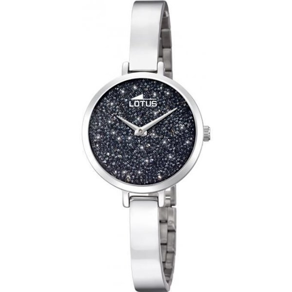 Dameur - Lotus - L18561/2 - Swarovski®-krystaller - Rustfrit stål - Analog Stål, svart