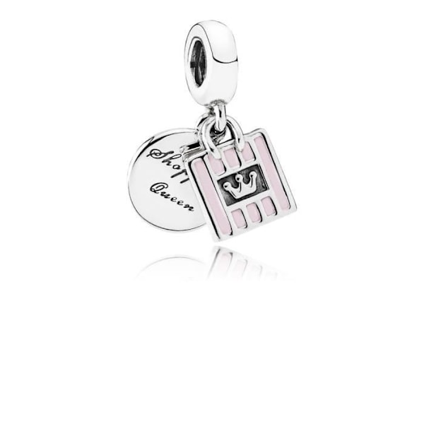 PANDORA Shopping Queen Dangle Charm, pehmeä vaaleanpunainen emali 791985EN40