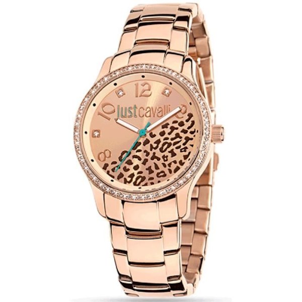 Dameur - Just Cavalli - HUGE R7253127510 - Quarz - Analog - Rustfrit stål röd ros