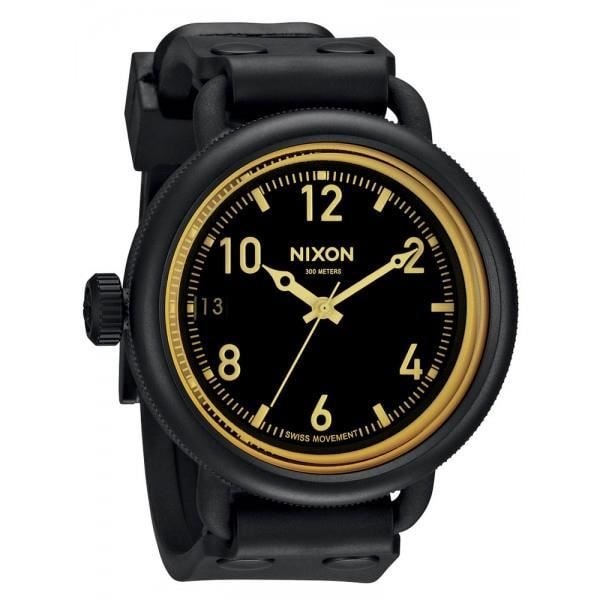 Kello - NIXON - October A-488-1354 - Mattamusta - Oranssi - 48mm - 300M vedenpitävä Mattsvart, orange