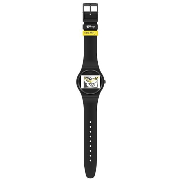 Swatch kello MICKEY WHITE ON BLACK erikoispainos KEITH HARING 41mm - Kvartsi - Hartsi - Unisex