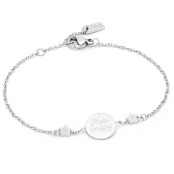 Armbånd - MR WONDERFUL - WJ30007 - Sølv - Rustfrit stål - Karabinhage Pengar