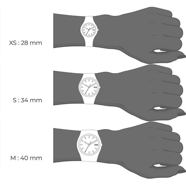 Ur - ICE WATCH - Ice Glam Rock - Hvid silikone - Vandtæthed 10 Atm - Str. S Vit