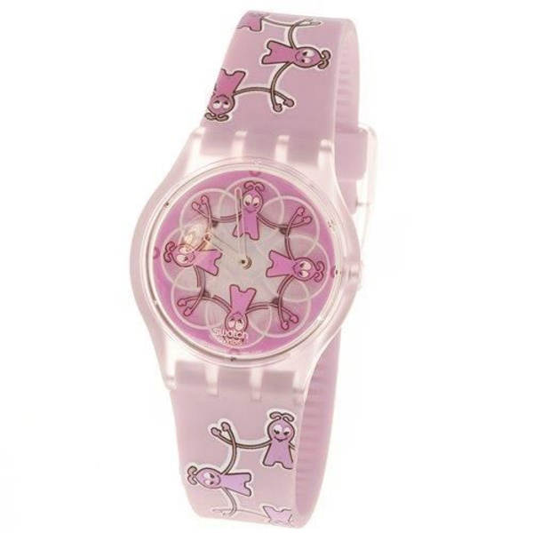 Montre - Swatch - Love Hands Supk108 JYTJ5 - Kvarc - Analog - Rosa Multicolor Flerfärgad
