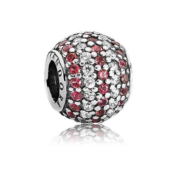 Charm - PANDORA - 791172CZR - Hopea 925 - Zirkonit - Punainen Röd