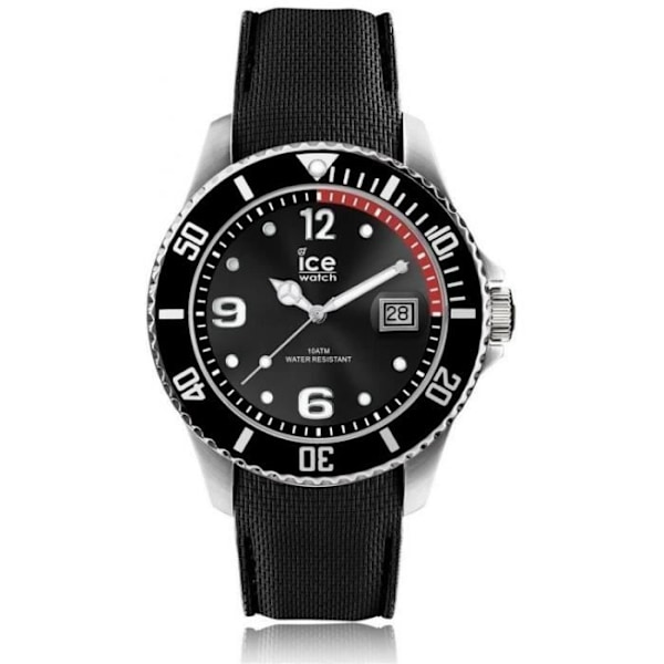 Ice-Watch - ICE steel Black - Miesten musta kello silikonirannekkeella - 016030 (Medium)